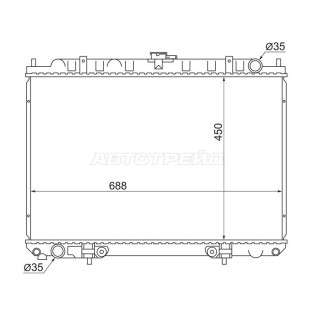 Радиатор Nissan Serena 99-05 / Bassara 99-03 / Liberty 98-04 / Prairie 98-04 SAT