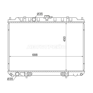 Радиатор Nissan Serena 99-05 / Bassara 99-03 / Presage 98-03 SAT