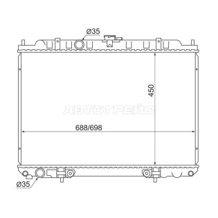 Радиатор Nissan Serena 99-05 / Bassara 99-03 / Presage 98-03 SAT